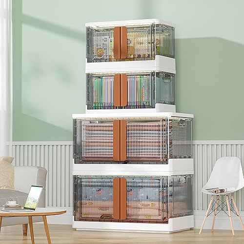 Miniatura 45 de Gabinete de almacenamiento - Organizador de habitación, organizador de estantes de plástico, contenedores de almacenamiento con tapas, caja