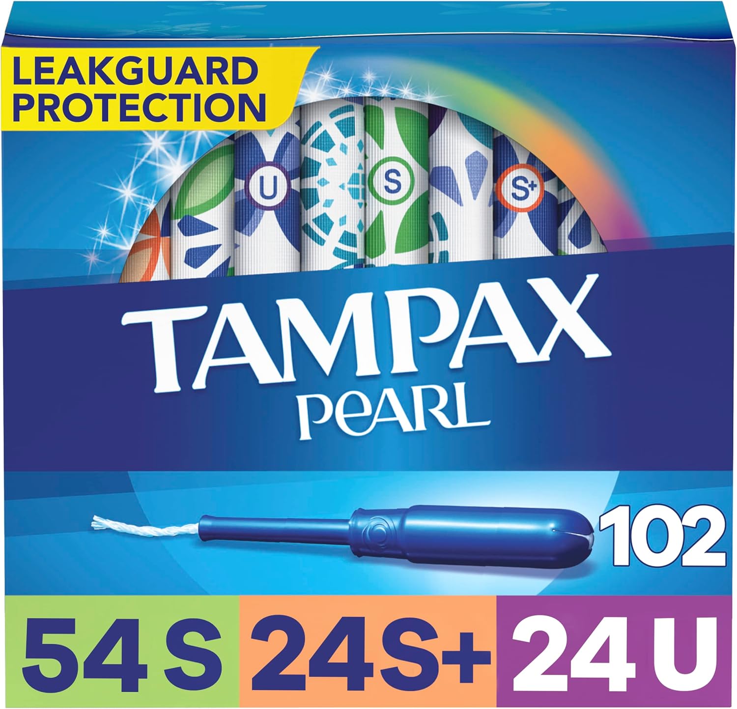 Tampax Pearl Tampons Trio Pack, Super/Super Plus/Ultra Absorbency with