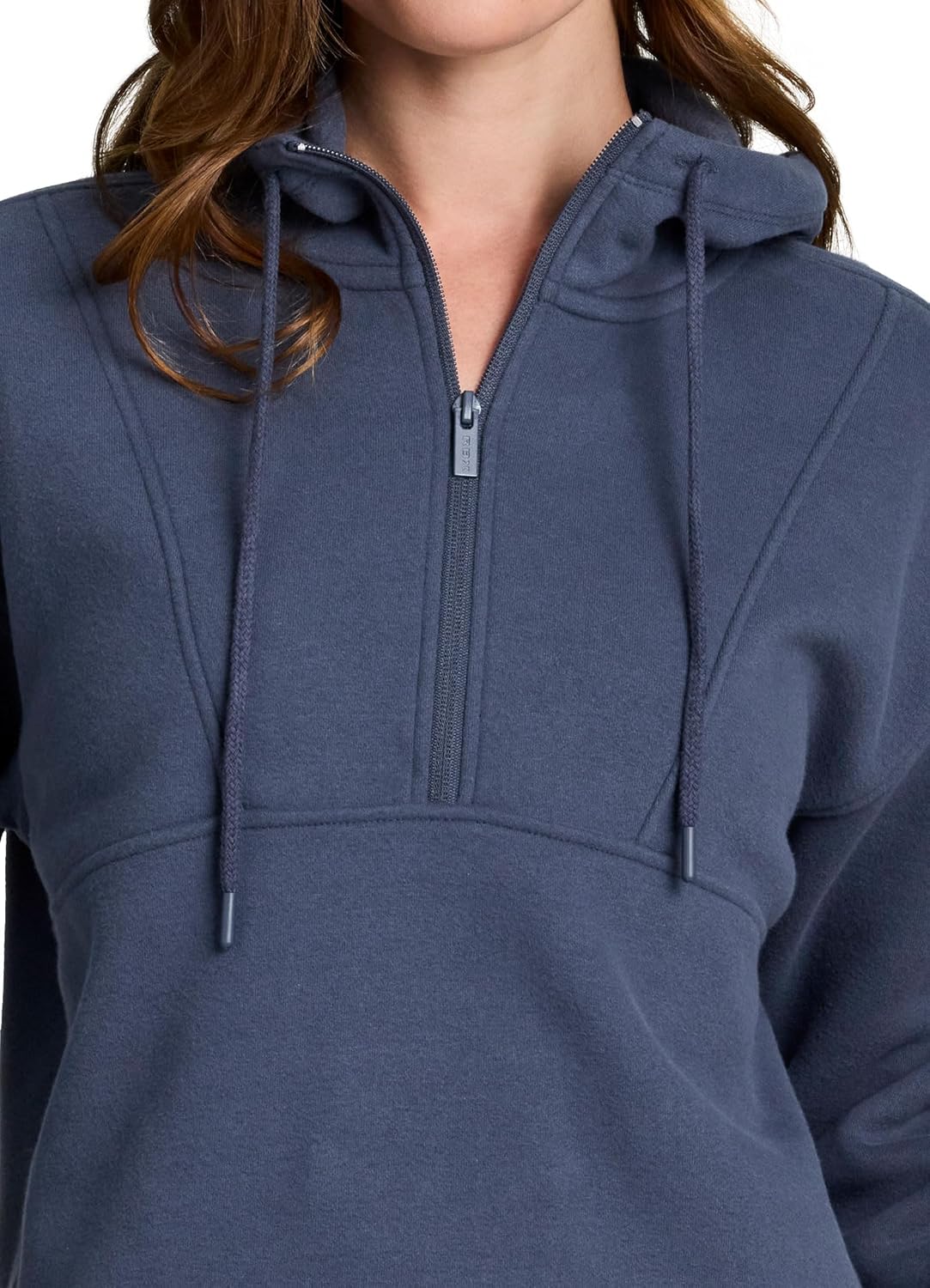 RBX Active Women's Fleece Sweatshirt, Cotton Blend 1/2 Zip Fleece Hoodie Mock Neck Pullover - Image 3