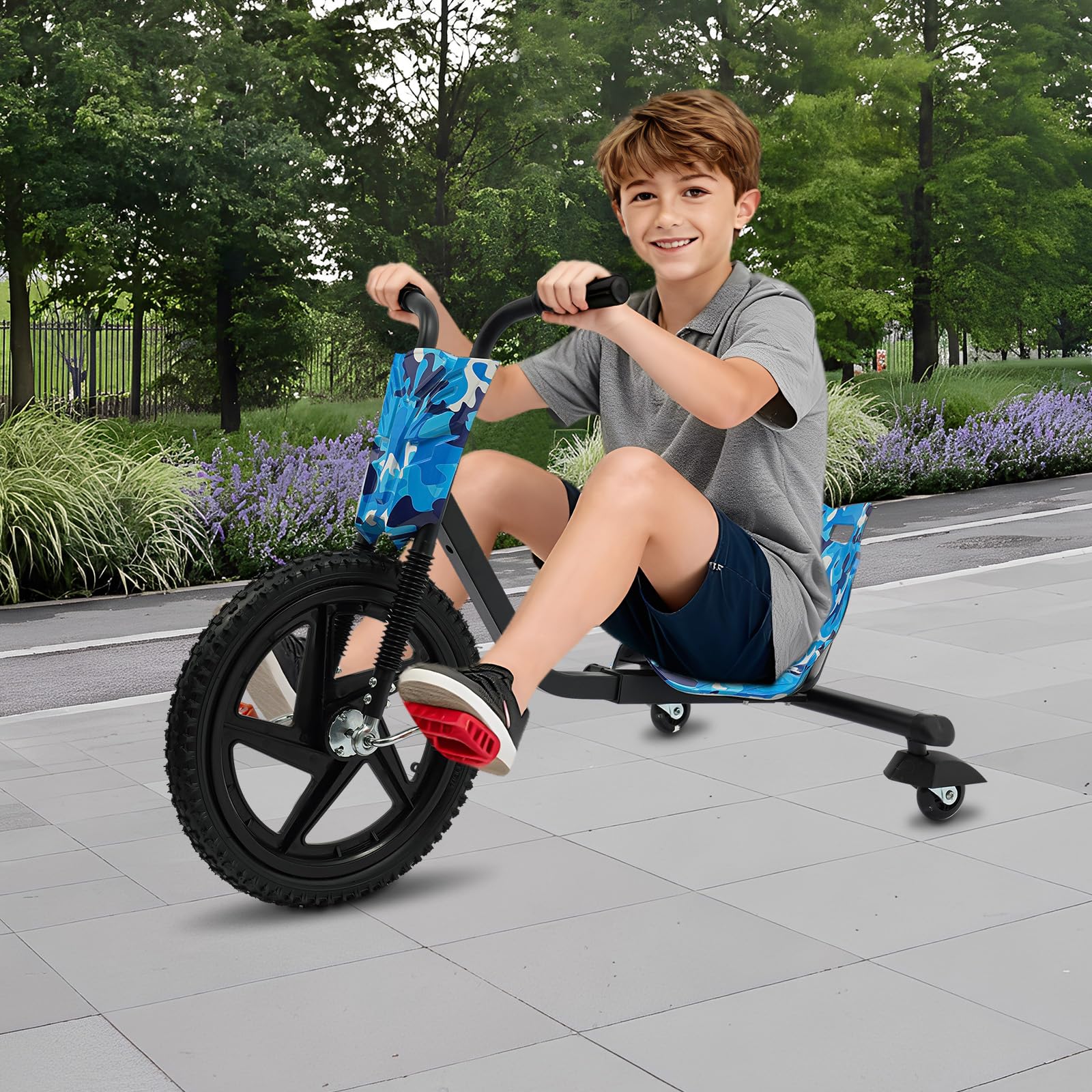 Drift Trike - Monopattino per bambini con ruote posteriori illuminate