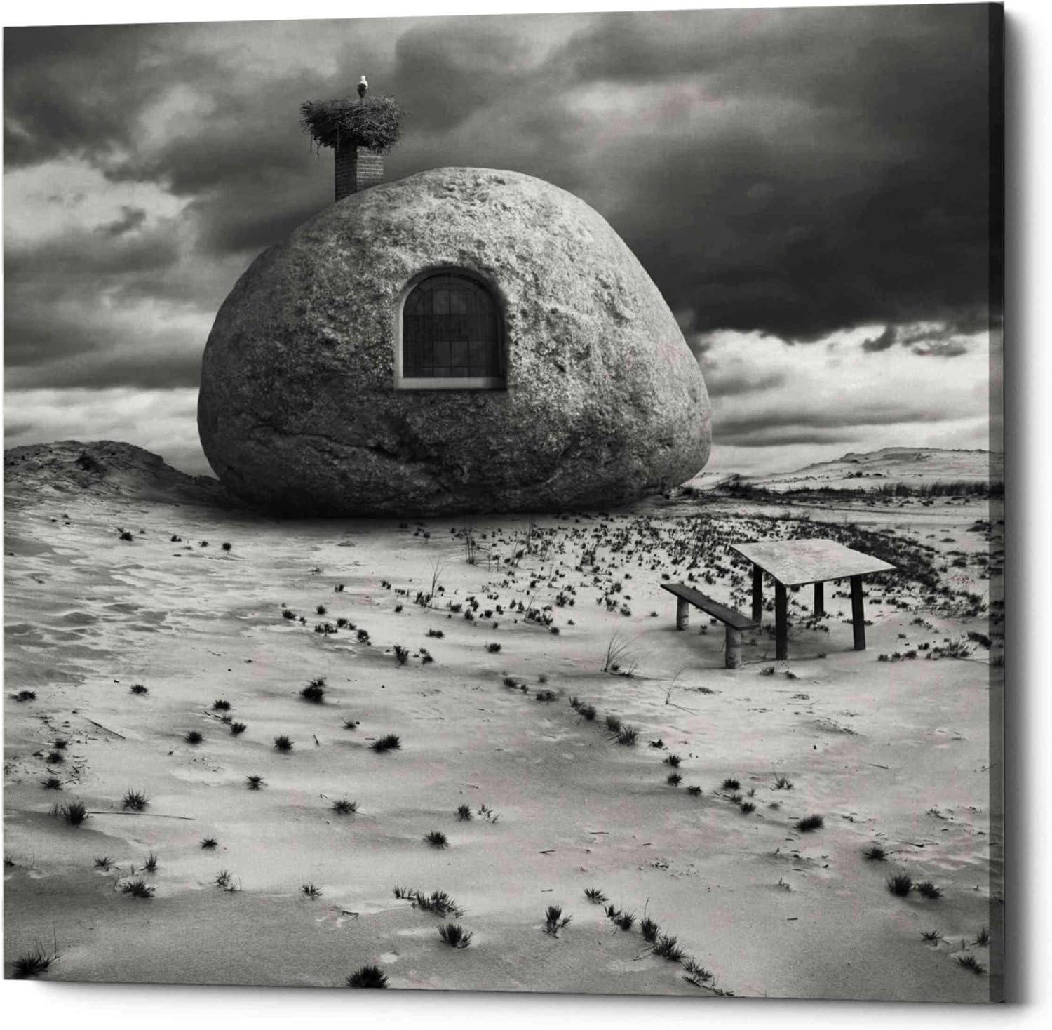Epic Graffiti 'Rockhouse' by Dariusz Klimczak, Canvas Wall Art, 12"x12"
