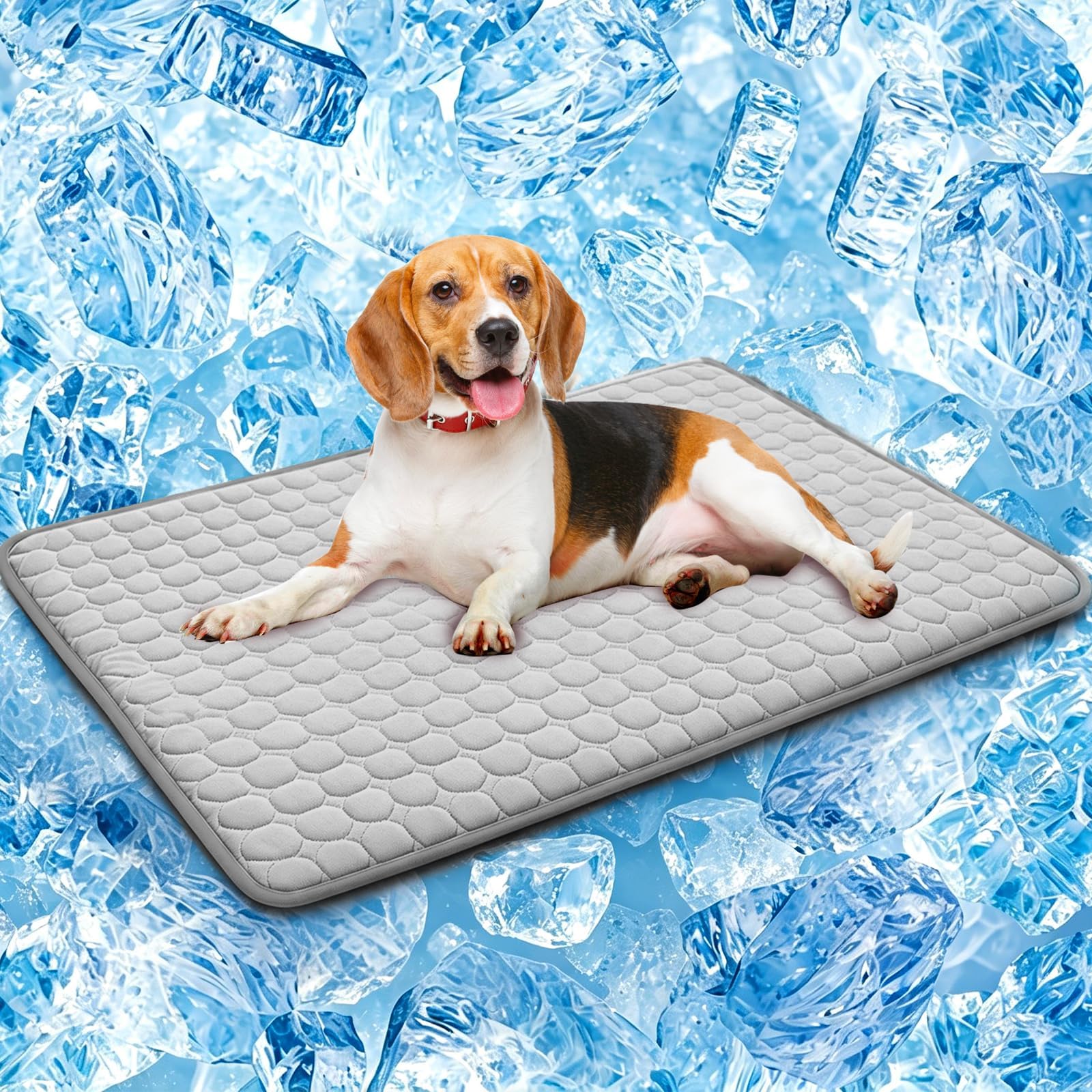 Nexalithix 2026 New Cooling Mat for Dogs, Waterproof Coolings Dog Mats, Dog Cooling Mat, Durable Cool Mats for Cats Dogs in Hot Summer, Keep Coolings for Pet (70 * 55 cm, L, Gray,)