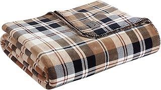 Eddie Bauer - Full/Queen Blanket, Reversible Plush Bedding, Plaid Beddin...