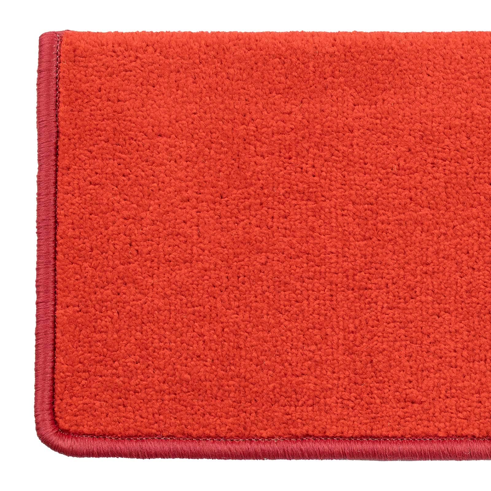 casa pura Stufenmatte Dynasty Velours - Halbrund oder eckig - In 7 Farben (Stufenmatte rechteckig1 Stück, Rot)