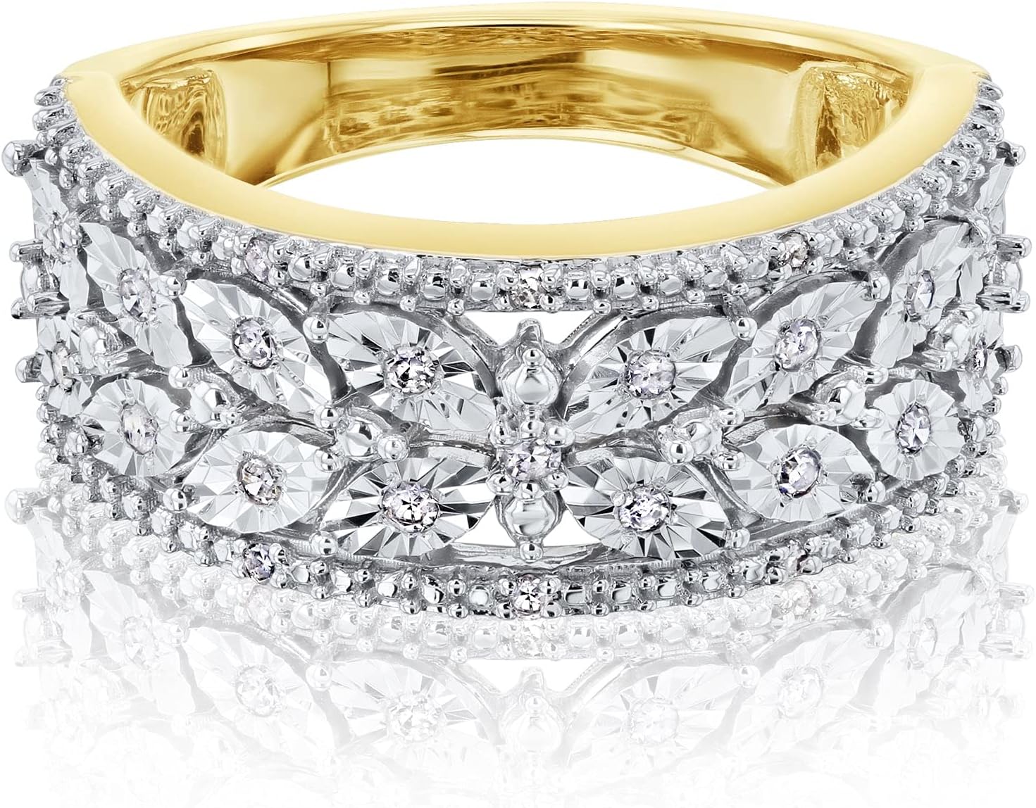 Kobelli Butterfly Vintage Style Wide Band