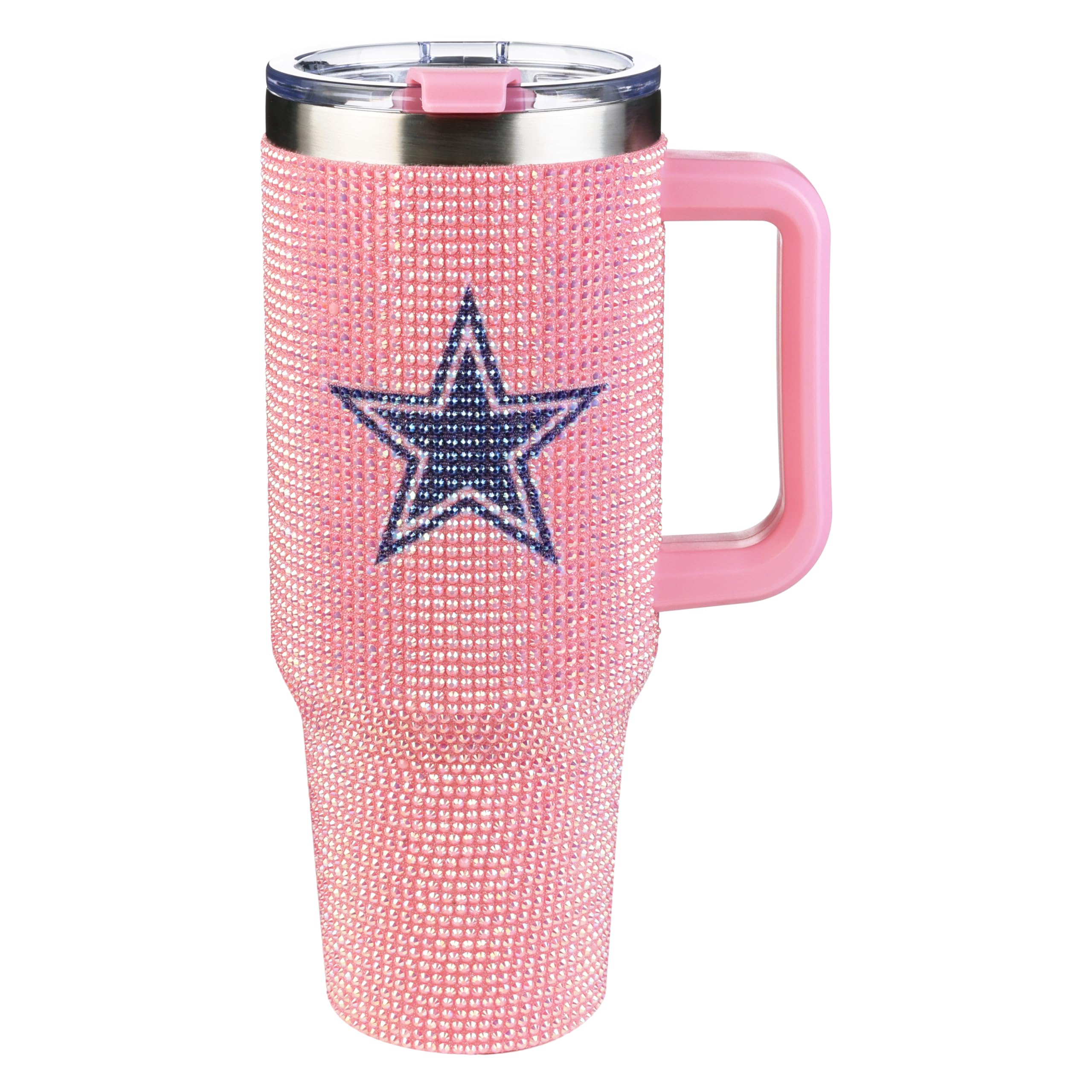 The Memory Company Officially Licensed 40oz Pink Bling Game Day Tumbler, Dallas Cowboys