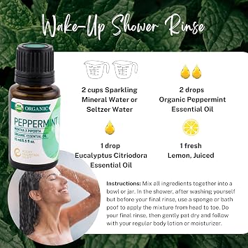 Rocky Mountain Oils Organic Peppermint Essential Oil 15ml 100% Pure, USDA Organic, for Aromatherapy & Topical Use