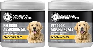 AMERICAN KENNEL CLUB SMELLS BEGONE Pet Odor Absorber Gel - Air Freshener & Odor Eliminator - Fragrance Free - 15 Ounce - 2 Pack