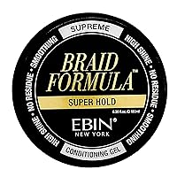 Vista 7 de EBIN NEW YORK Gel acondicionador de fórmula trenzada, súper sujeción, 6.35 onzas Ideal para trenzar, torcer, bordes, sin residuos, sin