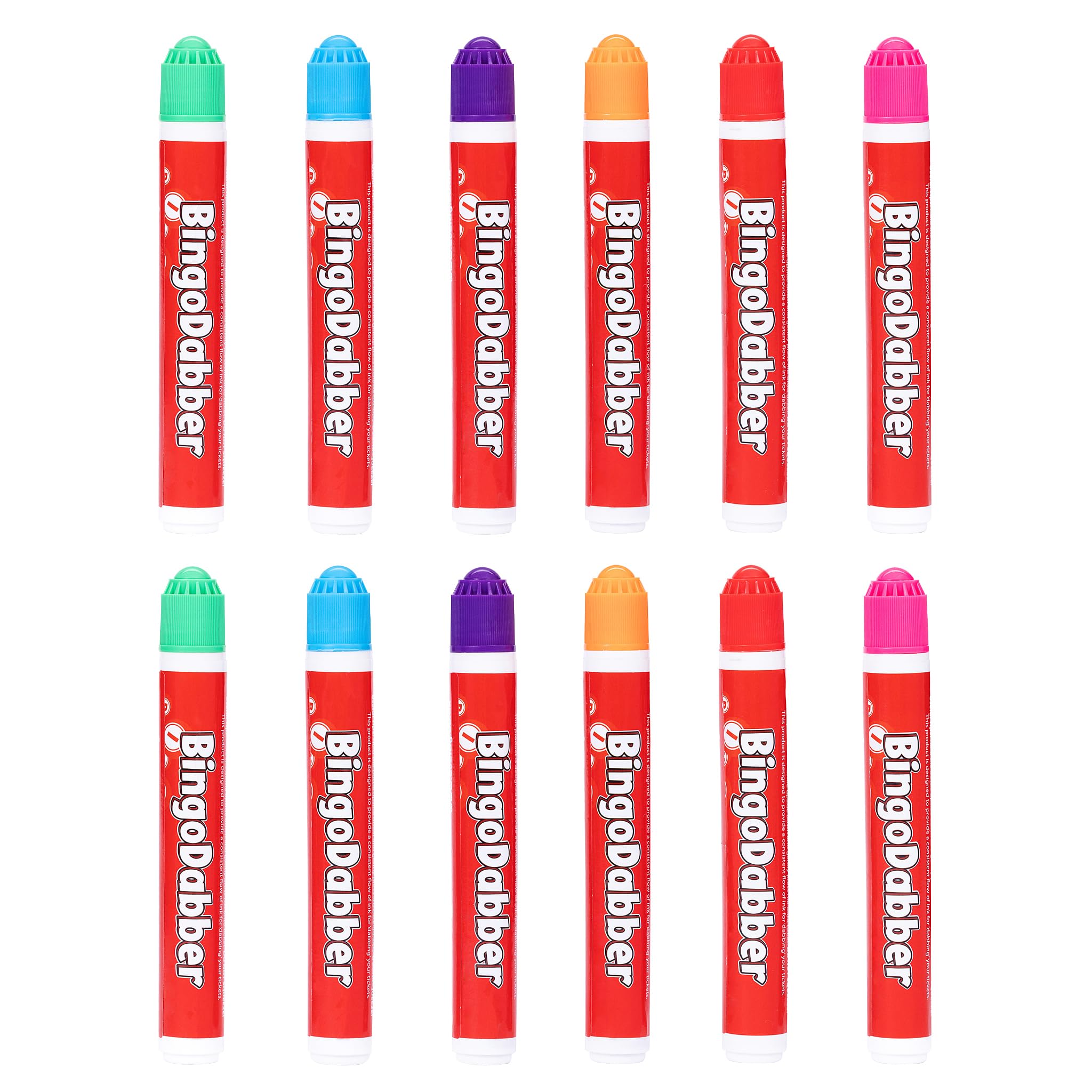 evelay Bingo Dabbers Markers Mixed Colours Pens for Bingo Tickets Games (Pack of 12)