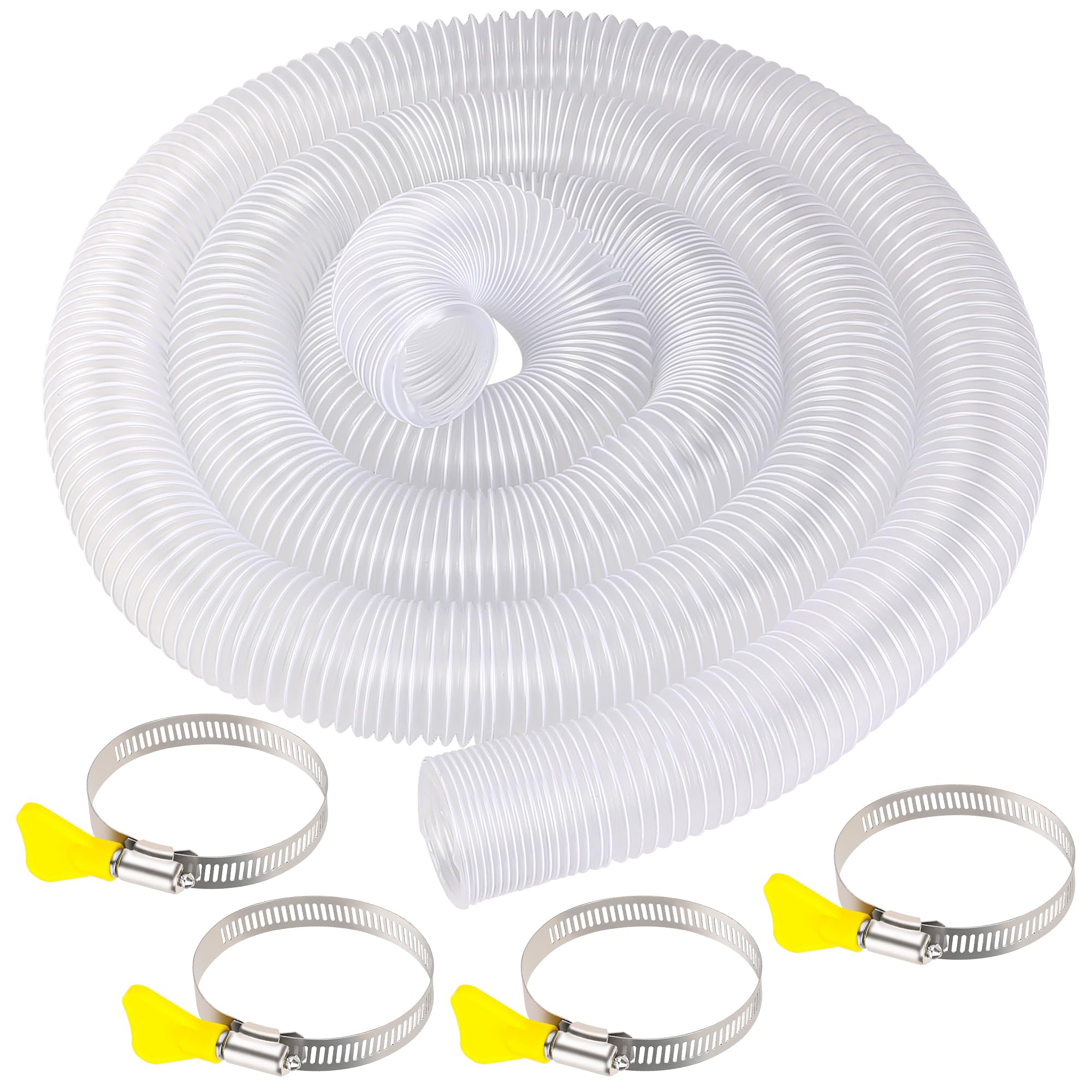 Manguera de recogida de polvo de 2-1/2 pulgadas, manguera de vacío flexible de PVC de 20 pies