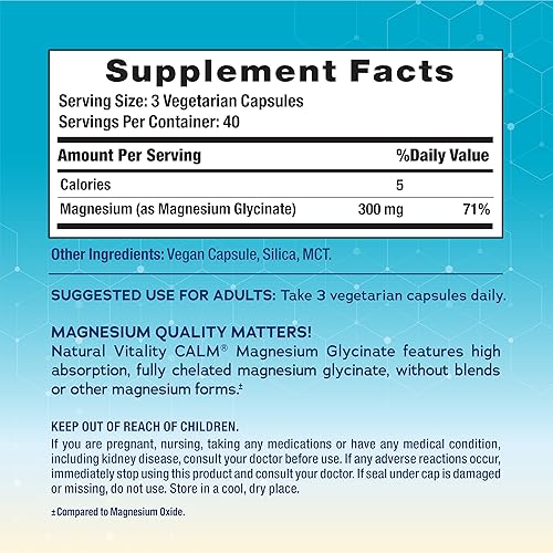 Miniatura 2 de Natural Vitality Magnesio tranquilo, 120 CT