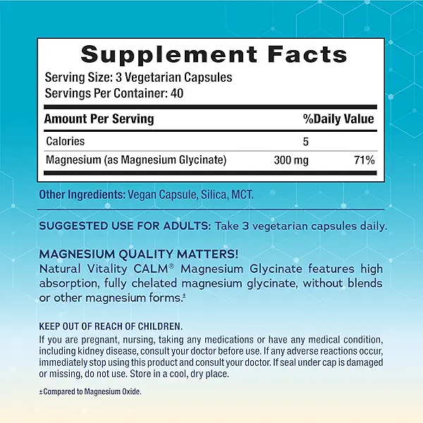 Natural Vitality Calm Magnesium, 120 CT 2