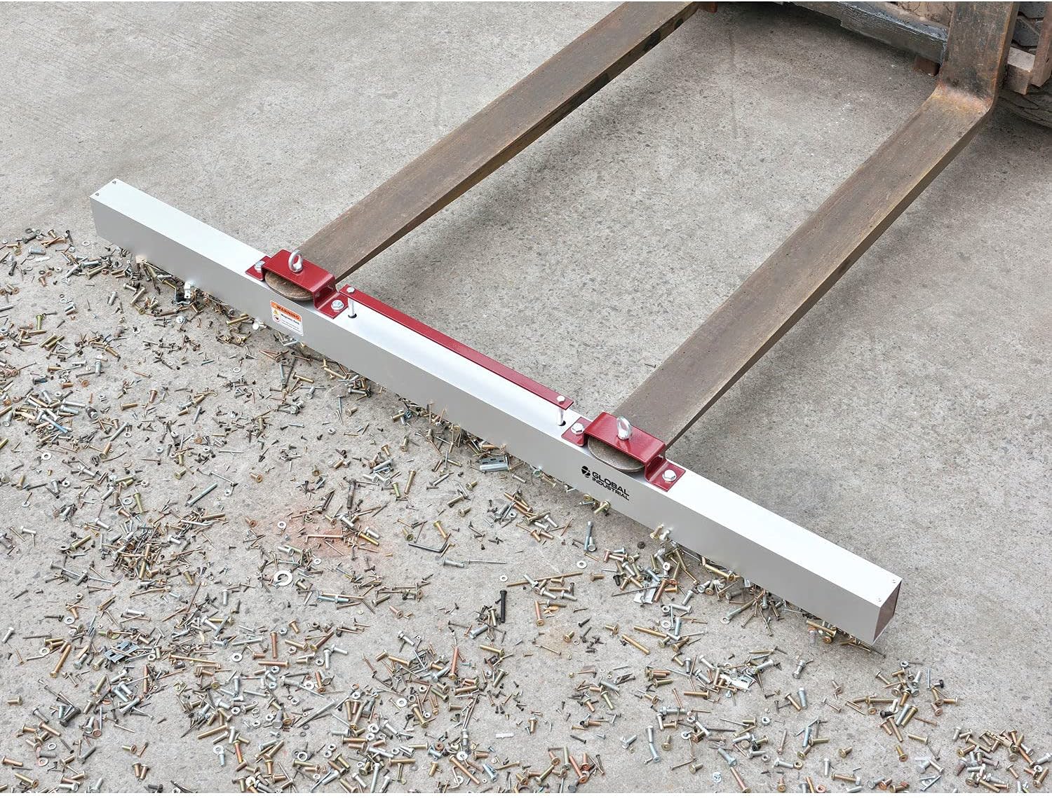 Global Industrial 72"W Hang-Type Magnetic Sweeper With Forklift Hanger