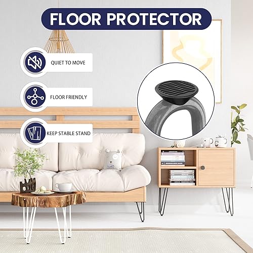 Miniatura 5 de SMARTSTANDARD Patas de muebles de horquilla de alta resistencia de 16 pulgadas, proyectos de bricolaje de metal para mesitas de noche, mesa de café,