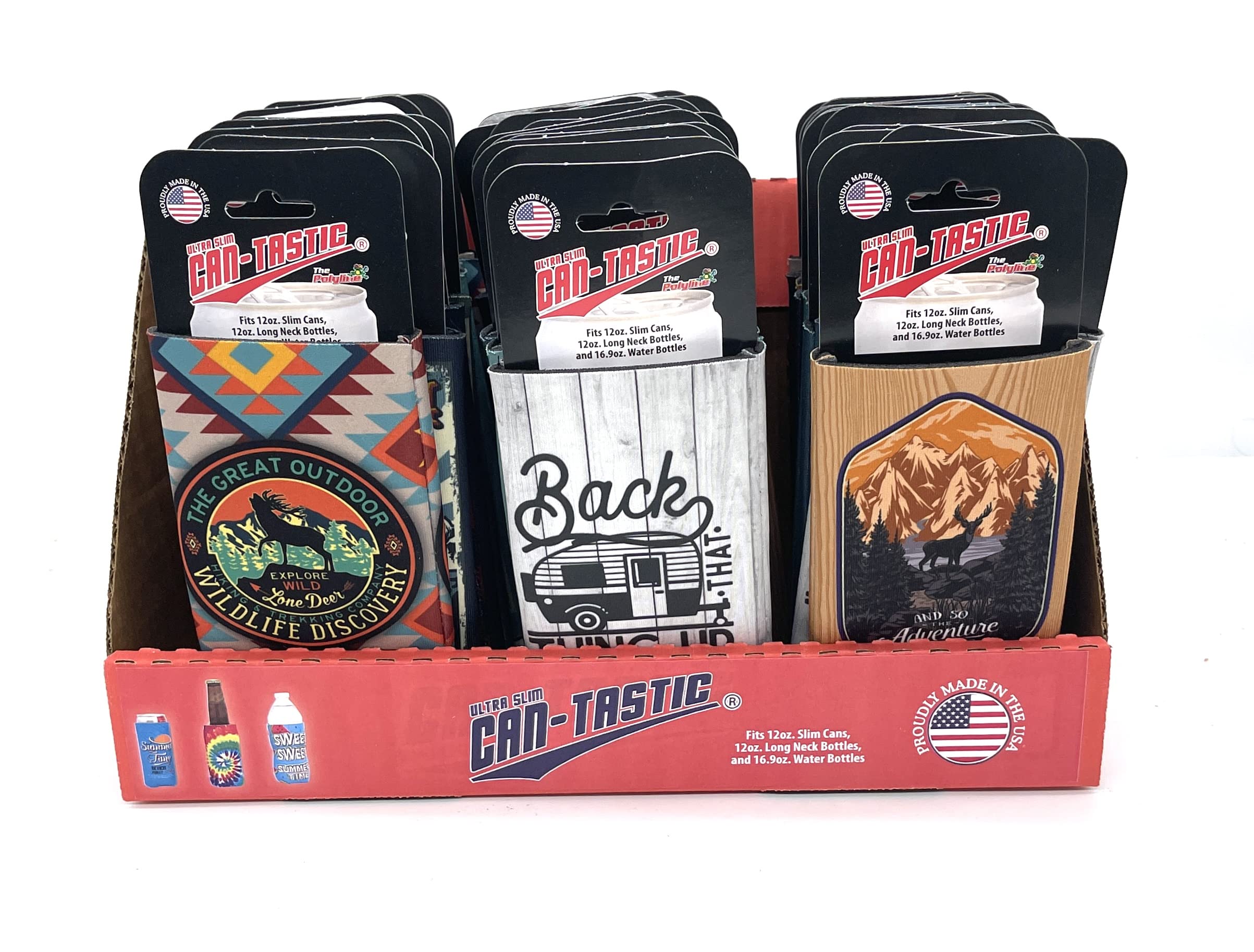 Pen Kit Mall - 36 ct Display - Ultra Slim & Cantastic Can Coolers Coolie Koozies (CANTASTIC REG CAN COOLER TYEDYE)