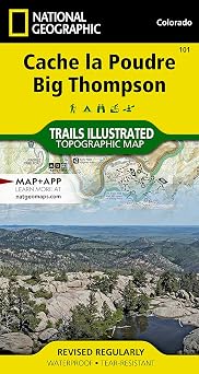 Cache la Poudre, Big Thompson Map National Geographic Trails Illustrated Map, 101