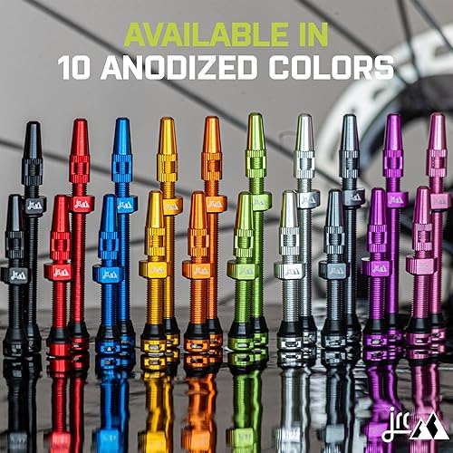 Miniatura 6 de JRC Components Aluminum Tubeless Valve Stem Kit  Premium Presta Valves with Core Removal Tool  Suitable for Variety of Tubeless Tires Road, Gravel,