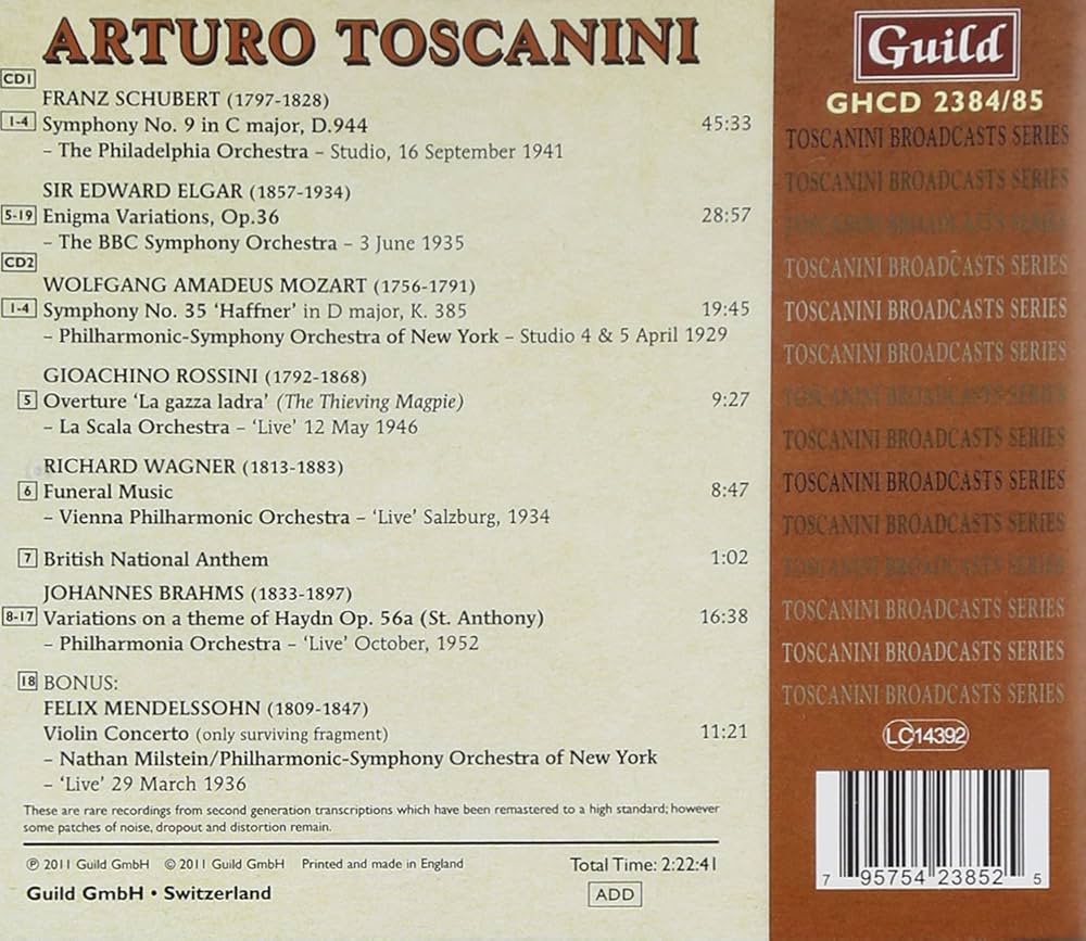 その他 Toscanini Conducts [CD] TOSCANINI CONDUCTS TCHAIKOVSKY – Music and Arts Programs of