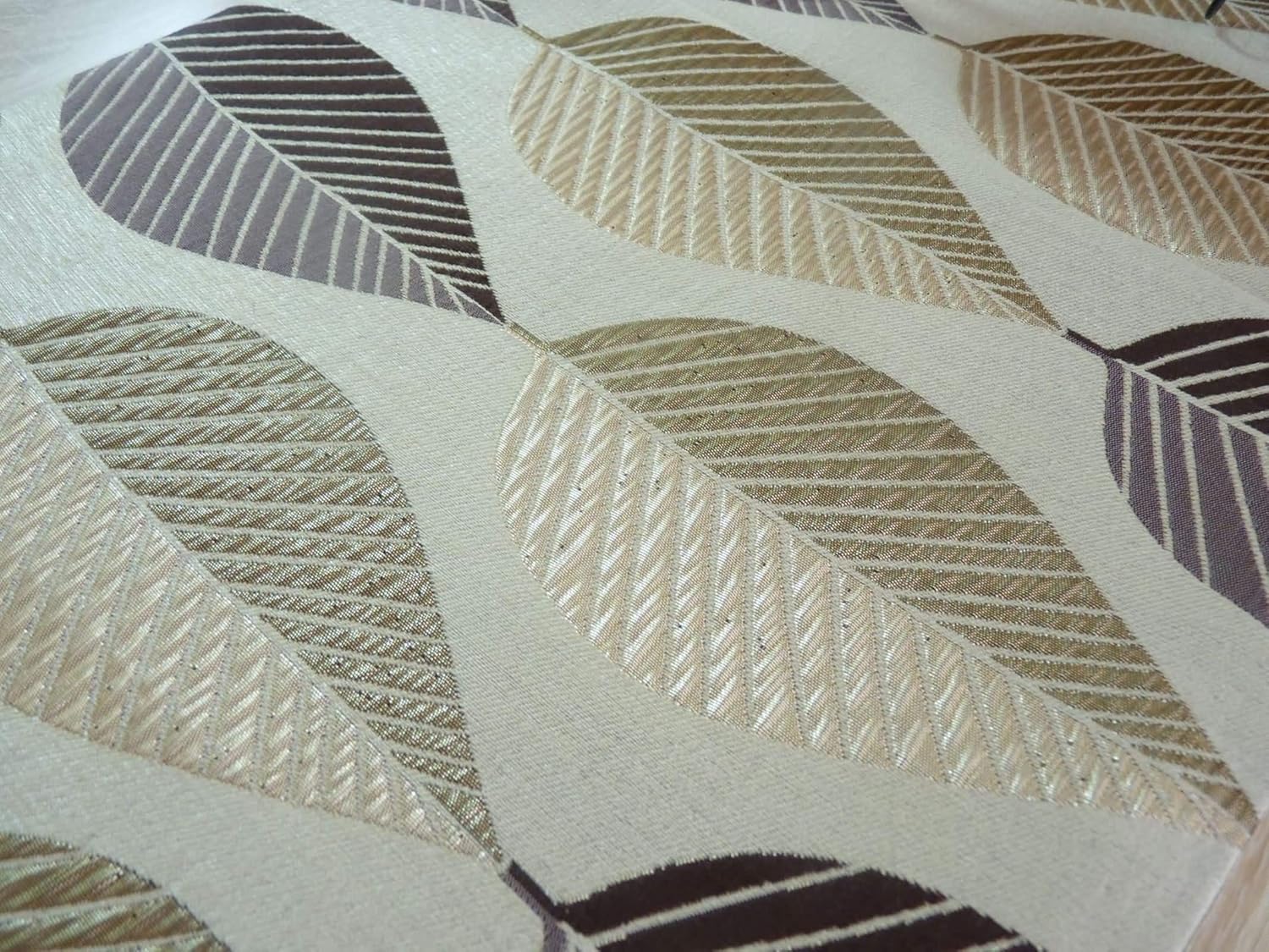 Table Runner Elegant,32x300CM,Leaves Pattern Autumn Table Runner Linen Cotton,Table Runners Light Brown