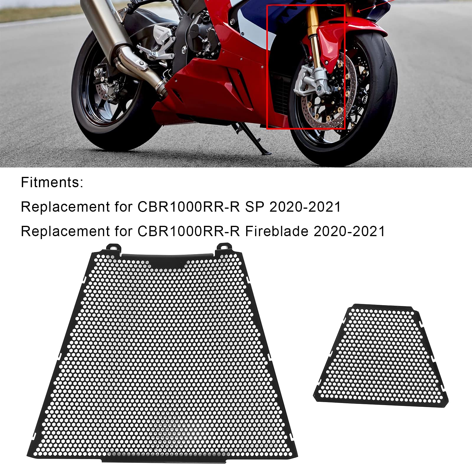 CBR1000RR ラジエーターグリルガードカバー新品 Amazon | グリルラジエーターカバー、CBR1000RR-R SP2020-2021の