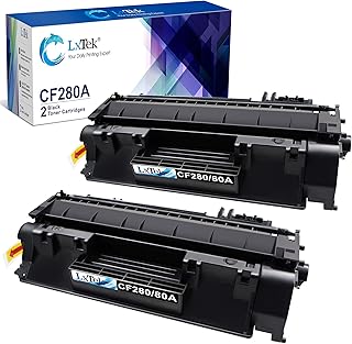 LxTek Compatible Toner Cartridge Replacement for HP 80A CF280A 80X CF280X 05A CE505A Compatible with Laserjet Pro 400 M401dne M401dn M401dw M401n, Pro 400 MFP M425dn M425dw (2 Black, High Yield)