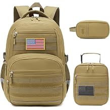 Camo Backpack for Boys, 3PCS Boys Tactical Backpack with Lunch Box