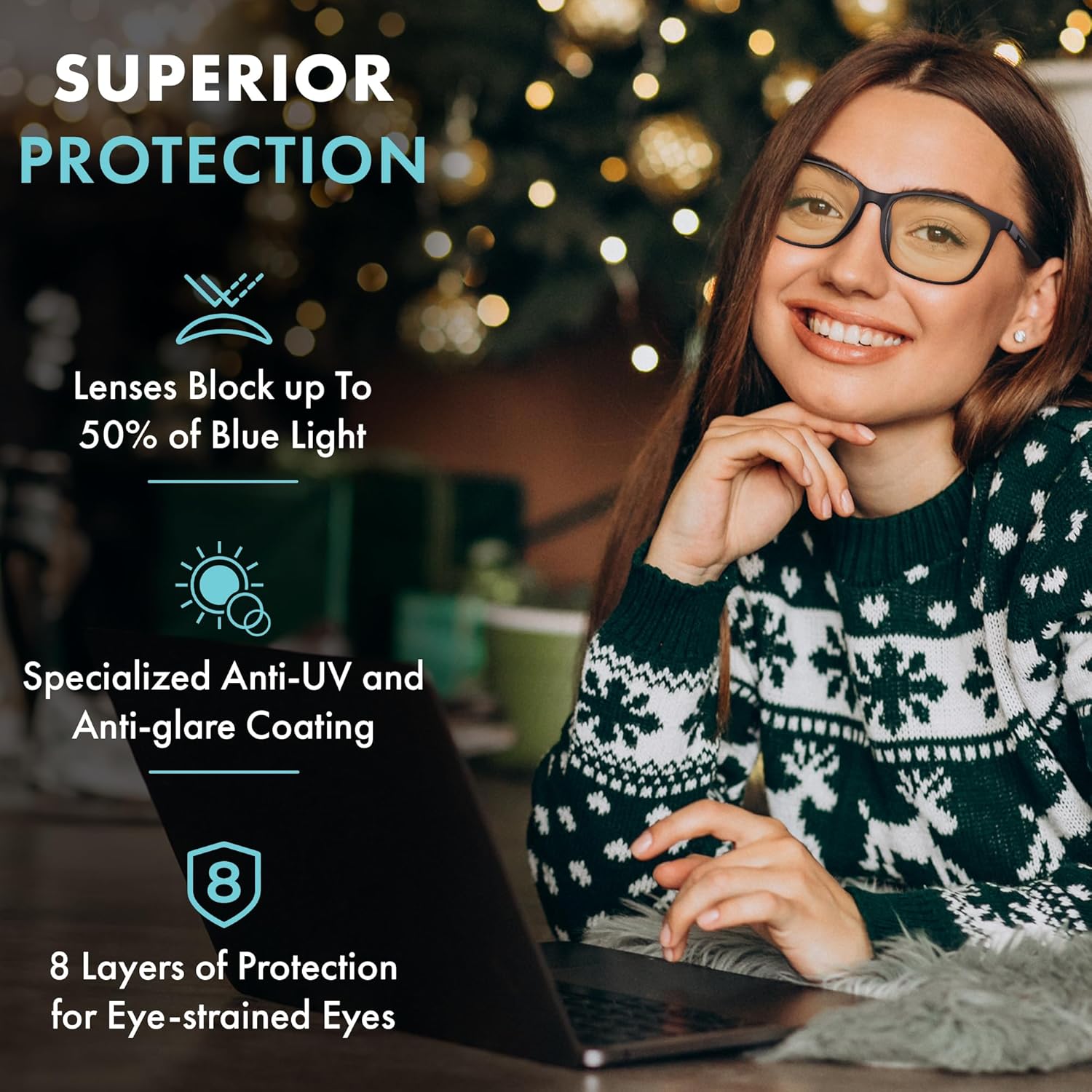 Prospek CARBON Blue Light Blocking Glasses - Clear Lens for Office & Meetings - Daytime Computer Gaming Eyewear 9am-6pm - Reduce Eye Strain Headaches - Professional Style for Men Women - Image 5