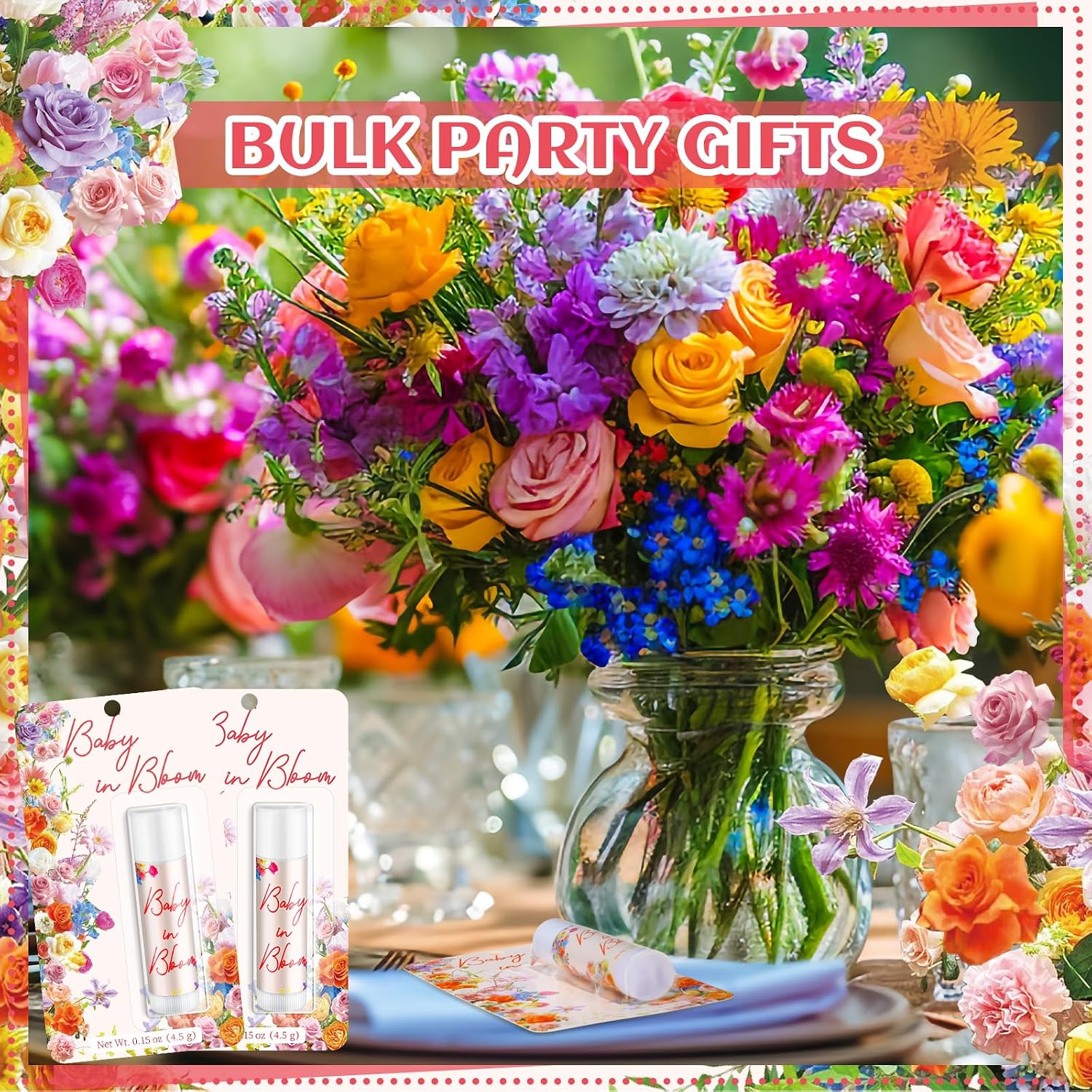 30 Pack Baby in Bloom Party Gifts Baby Shower Games Prizes Bulk Lip Balms Favors for Winners Adults Guests Gender Reveal Favors Decorations Souvenirs Gift Bags Stuffers image 5