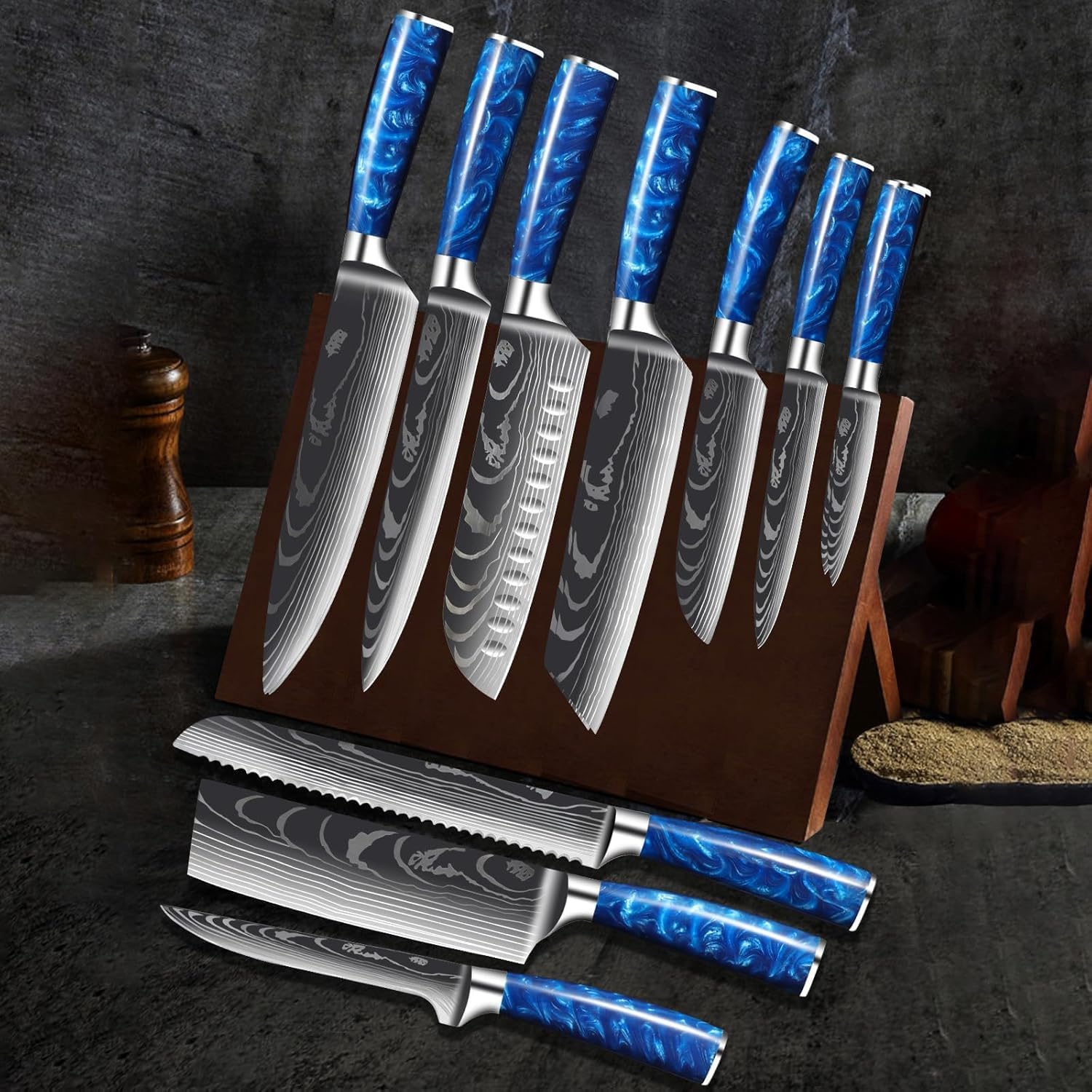 Set de Cuchillos de Cocina 10 Piezas Acero Aleado Forjado