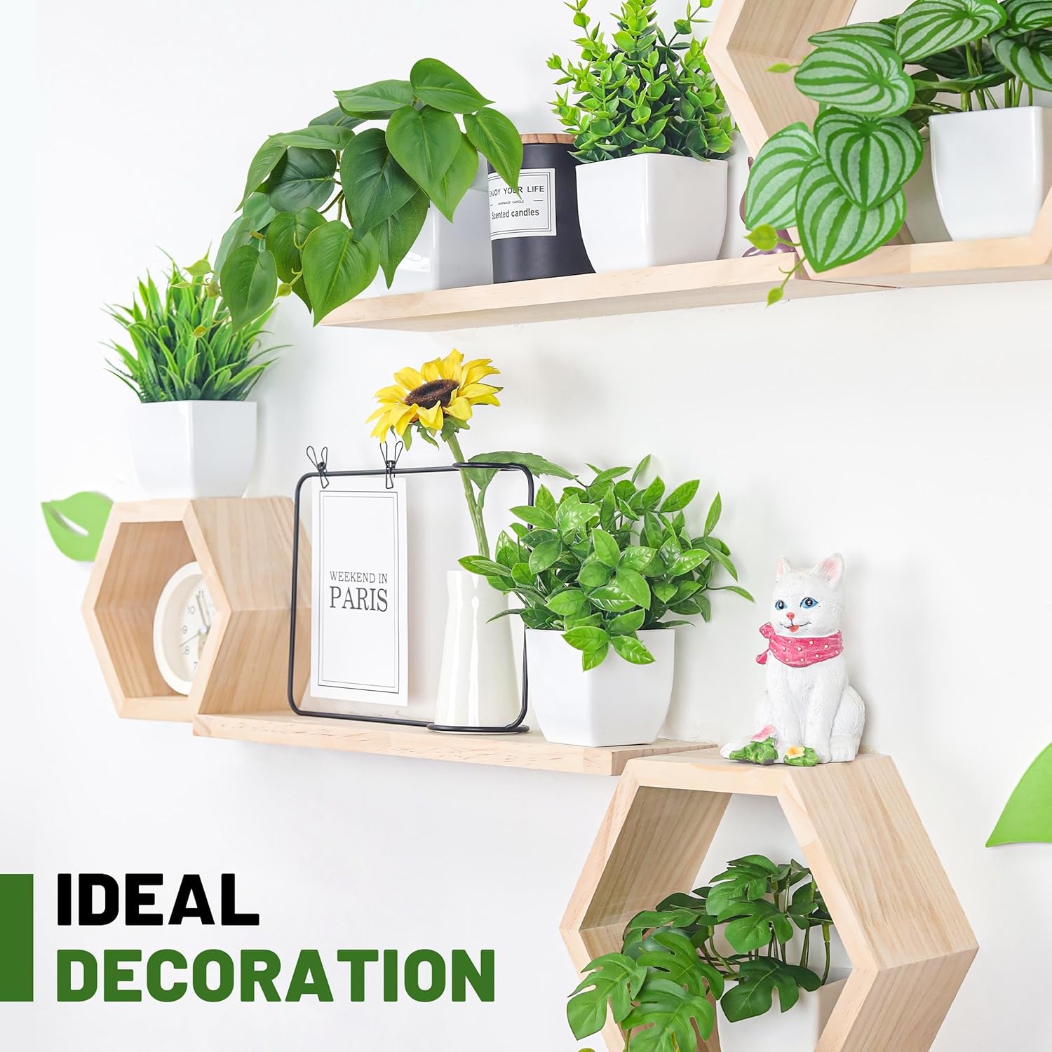 Der Rose Bundle of 6 Pack Fake Plants and 4 Pack Fake Plants for Home Office Desk Bathroom Aesthetic Farmhouse Room Decor Indoor