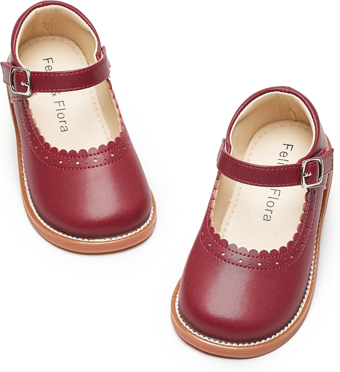 Felix & Flora Toddler Little Girl Mary Jane Dress Shoes - Ballet Flats for Easter Flower Girl Party School Shoes.
