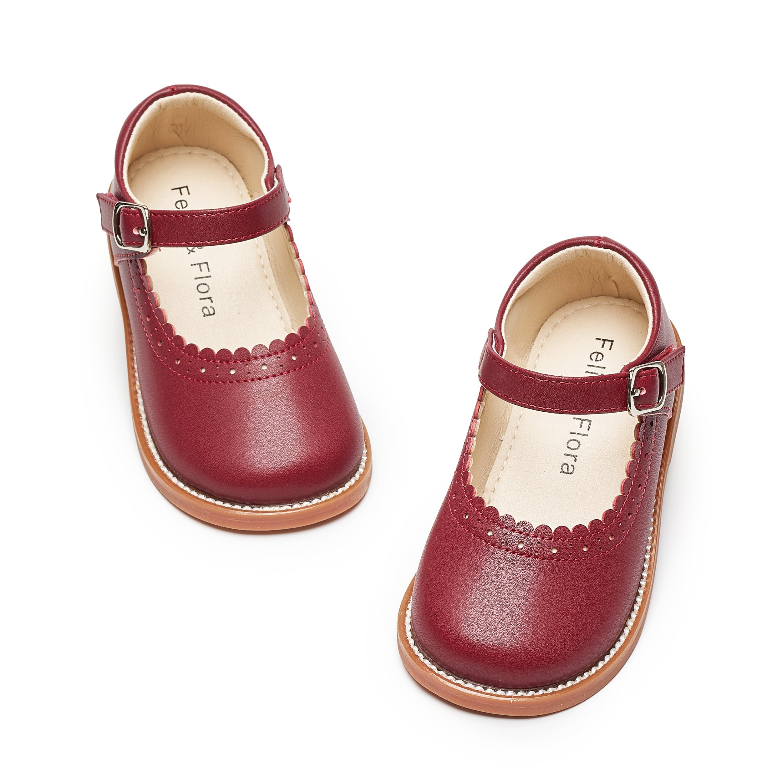 Felix & Flora Toddler Little Girl Mary Jane Dress Shoes - Ballet Flats for Easter Flower Girl Party School Shoes.