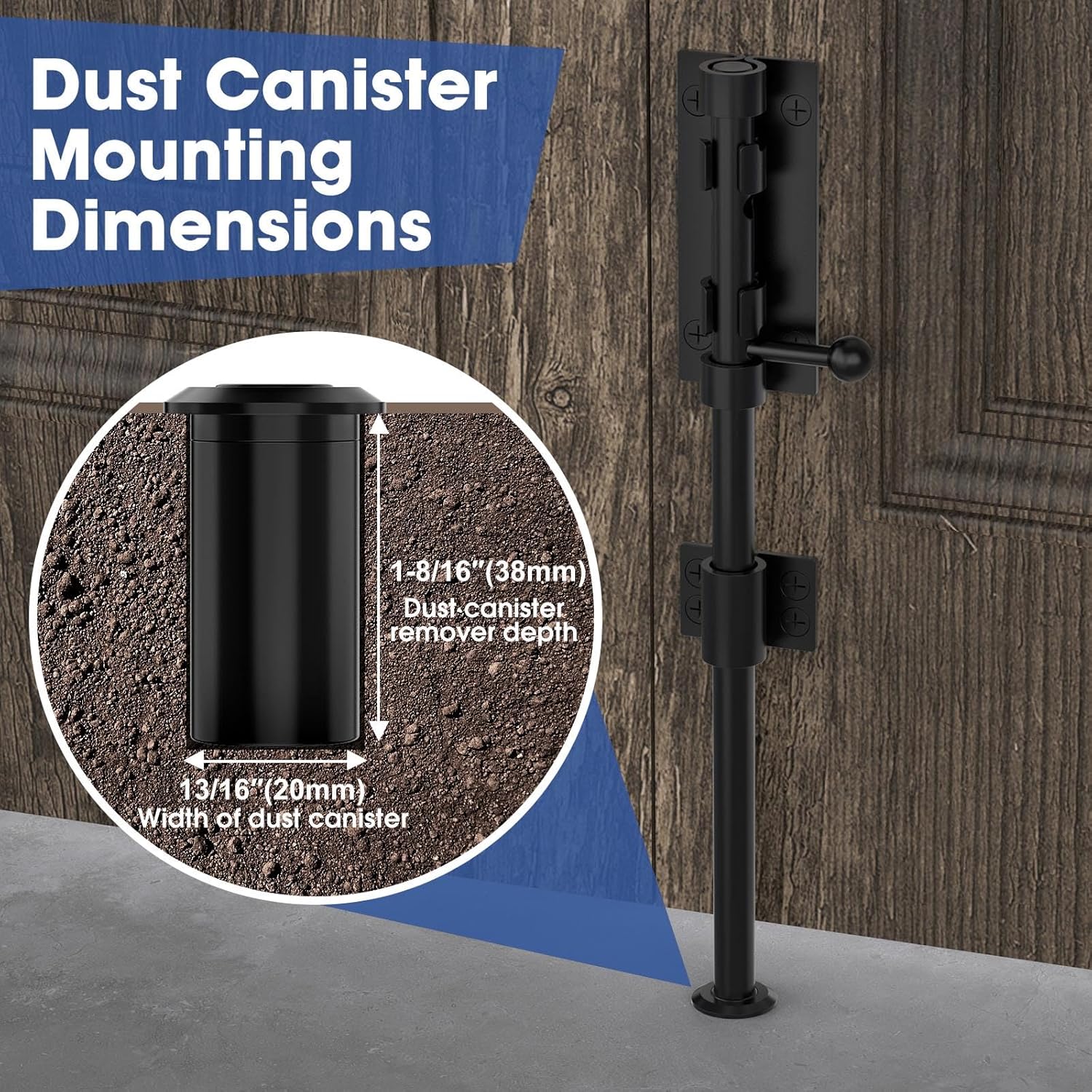 Barrel Bolt Latch, Sliding Bolt Gate Lock Door Latches Hardware, 12 Inch Heavy Duty Solid 304 Stainless Stee Door Lock for Fence/Wooden/Barn Door/Yard Door/Interior Door Latch (12inch Black-2 Pack)