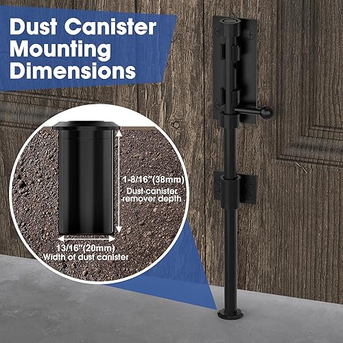 Miniatura 9 de Pestillo de cerrojo de barril, perno deslizante, herrajes para puerta, 9.6 pulgadas, resistente, acero inoxidable 304, para valla, madera, puerta de