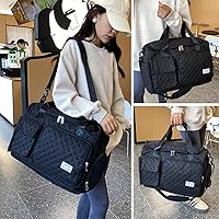 Vista 386 de Pequeña bolsa de gimnasio para mujer, bolsa de viaje con compartimento para zapatos