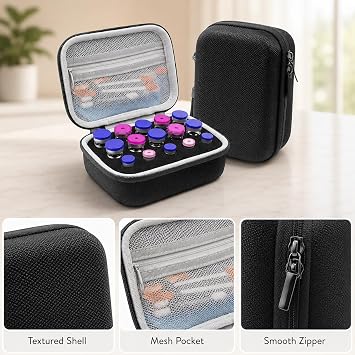 Insulin Pen Case with 15 Compartments, Peptide Storage Case for Fridge Organisation, Refrigerator, Peptide Storage Case for Travel Protectors, 1-10 ml Vials with Zipper Holder Accessories