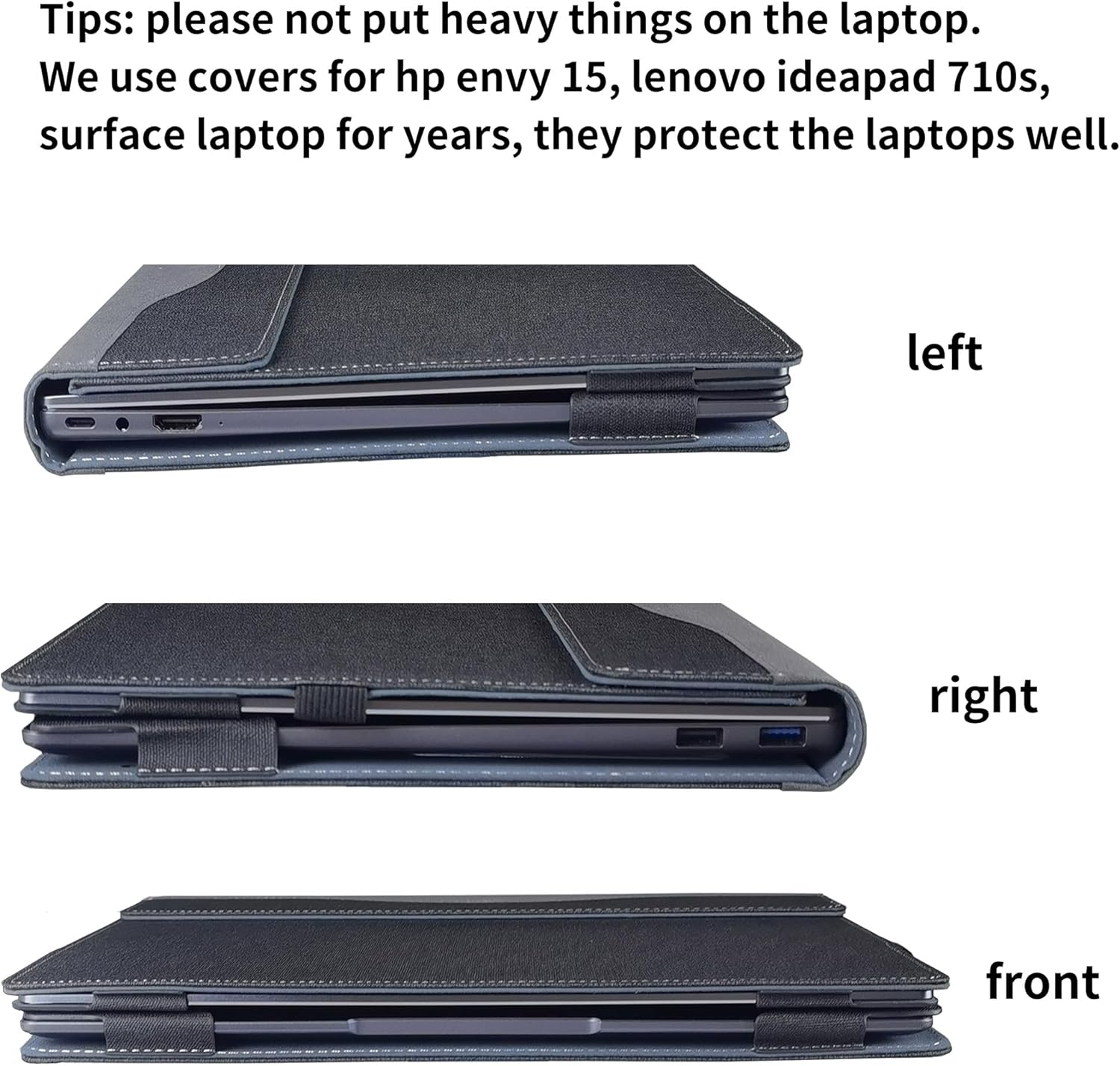 Case for Microsoft Surface Laptop 7 13.8" (2024 Released) (Model: 2036), Detachable Notebook Sleeve, Computer Bag Protective Cover PU Shell with Heat Dissipation Hole (Black)