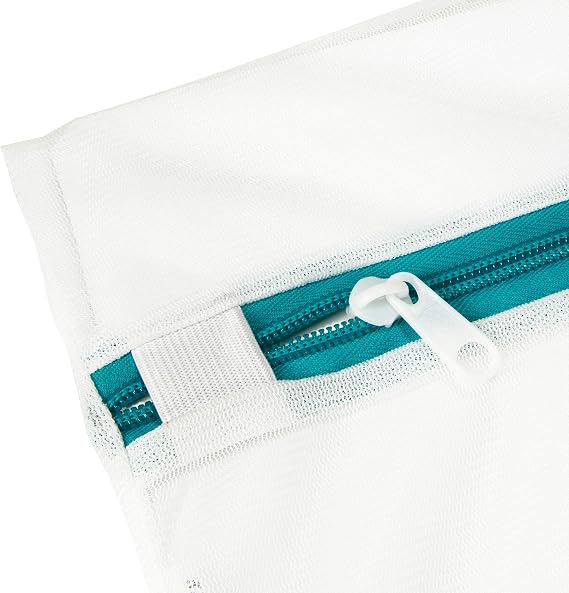 Simplify Woolite Sanitized扱われ3ピースホワイトポリエステルメッシュ洗濯バッグ