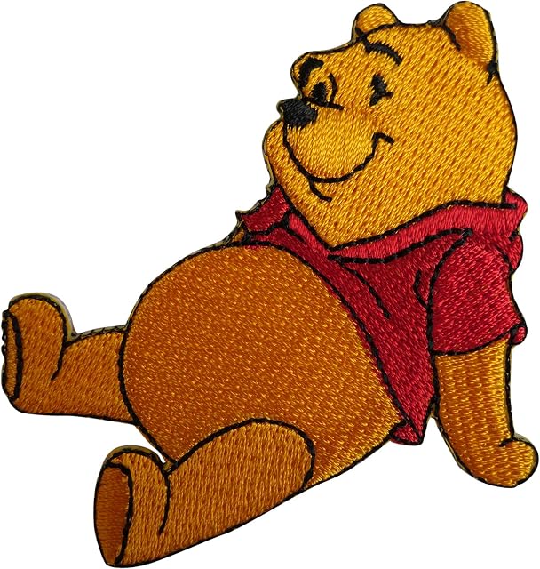 ELLU Disney Winnie the Pooh Patch Embroidered Badge Iron On Sew On Jeans T Shirt Bag