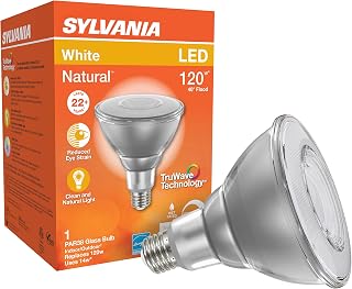 SYLVANIA LED TruWave Natural Series PAR38 Light Bulb, 120W Equivalent, Efficient 14W, Medium Base, Dimmable, 3000K, White - 1 Pack (40905)