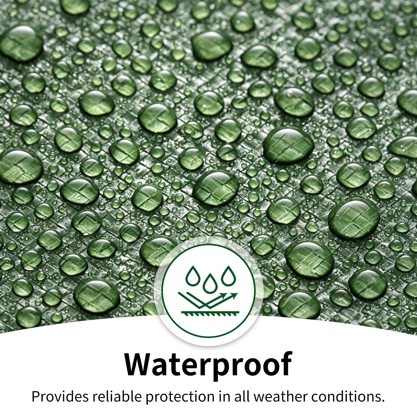 Telo Impermeabile Esterno Polietilene 3x5m 140 g/m² Telone Occhiellato per Barche, Legno, Piscina, Mobili da giardino, Auto, Telone da Giardino, Verde e argento