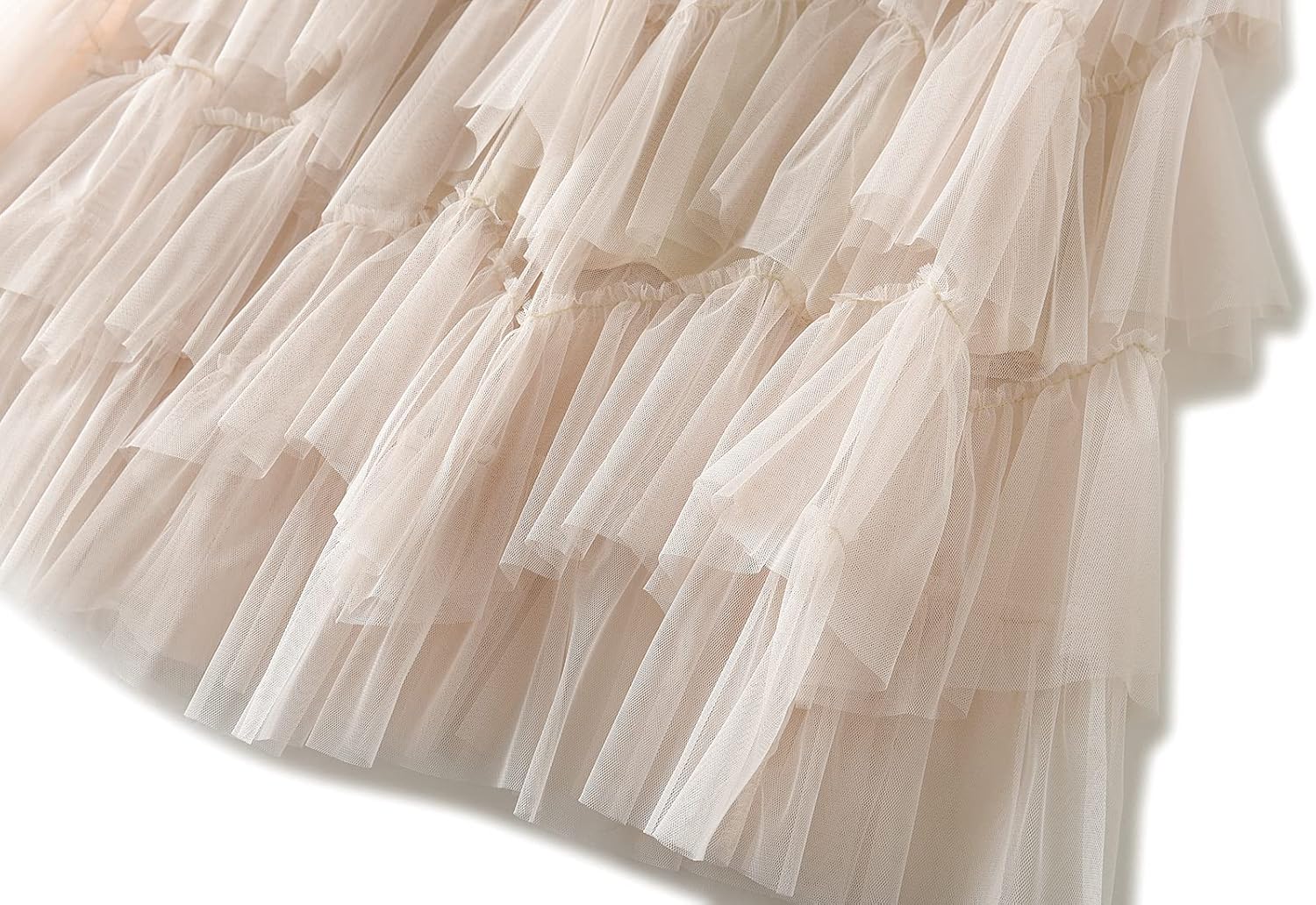 GOLDSTITCH Tulle Skirts for Women Long Fairy Skirt Tutu A-Line Mesh Layered High Elastic Waist Skirts - Image 5