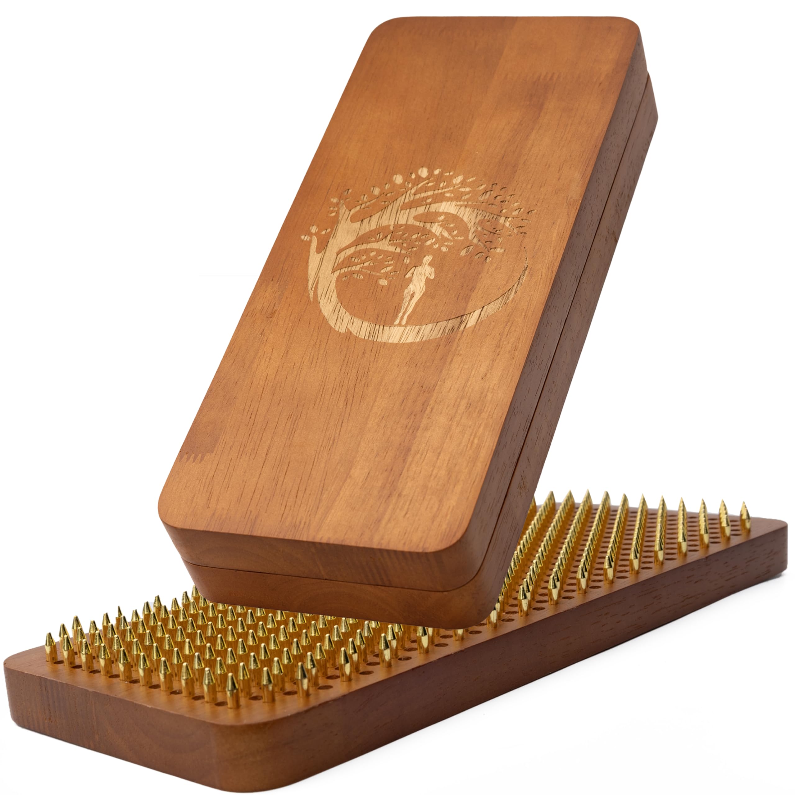 Sadhu Board - Sadhu Board for Beginners, Nail Boards for Feet, Wooden Yoga Board for Acupressure,Foot Reflexology Mat,Foot Massage Board