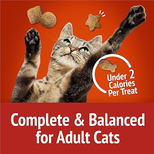 Vista 7 de Purina Friskies - Golosinas para gatos, mezcla de salsa crujiente sabor a pollo y salsa – Bolsa de 20 onzas