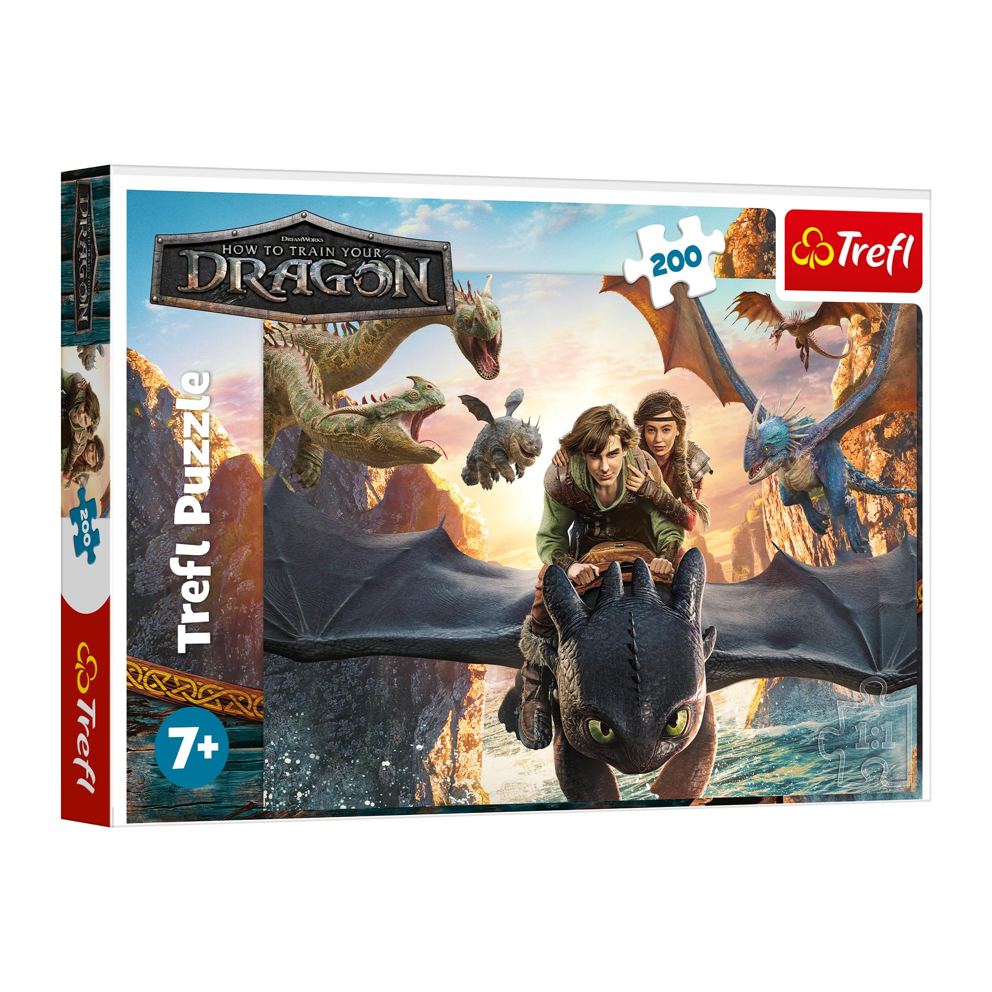 Trefl 1000 Stukjes Puzzel – Hoe Tem Je Een Draak? Helden – Legpuzzel Met卡通helden – Voor Volwassenen En Tieners Vanaf 14 Jaar