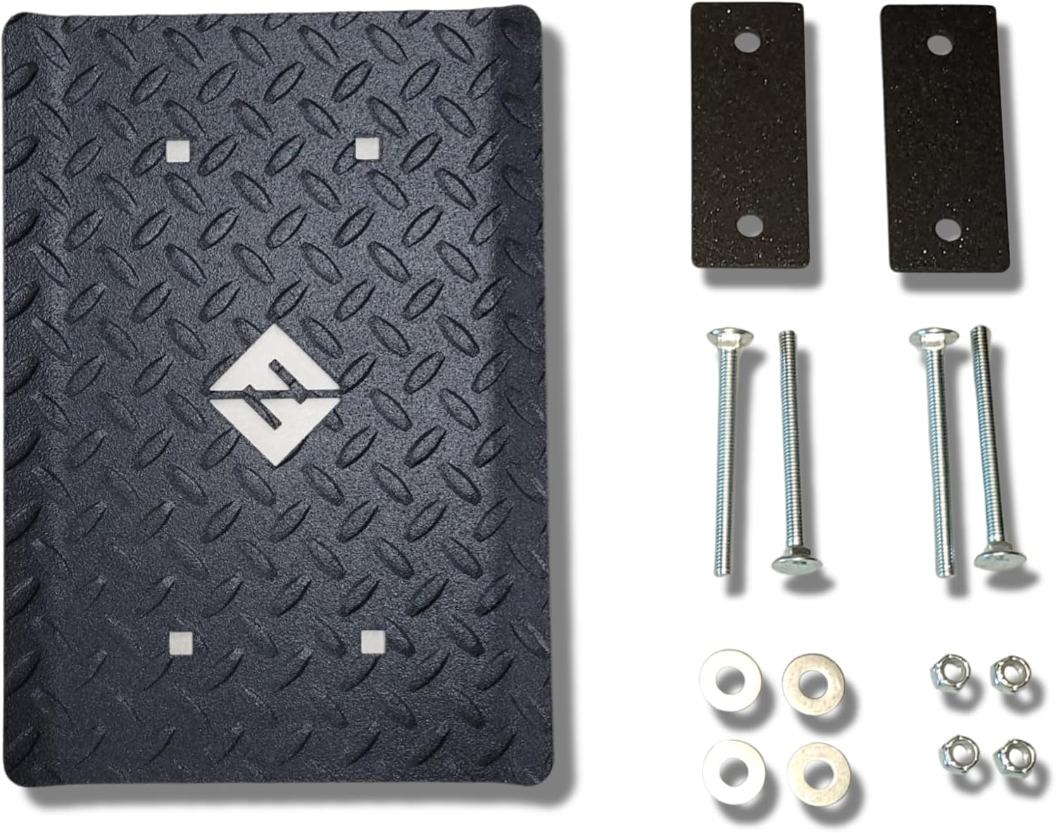 F&F STEEL Heavy Duty Boat Trailer Step – 800 lb Capacity Steel Tread Plate Step, Powder Coated Marine Trailer Step with Anti-Slip Grip, Easy Bolt-On Installation