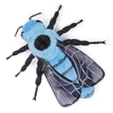 FRANKIEZHOU Simulation Bee Stuffed Animal-10 inch,Blue Bees Plush Toy,Soft BeeToy for Kids,Home Decor,Hugging Toy