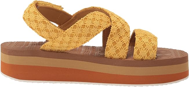 Amazon.com | MUK LUKS Women's Lofty Goals Sandal, Yellow, 7 | Flats
