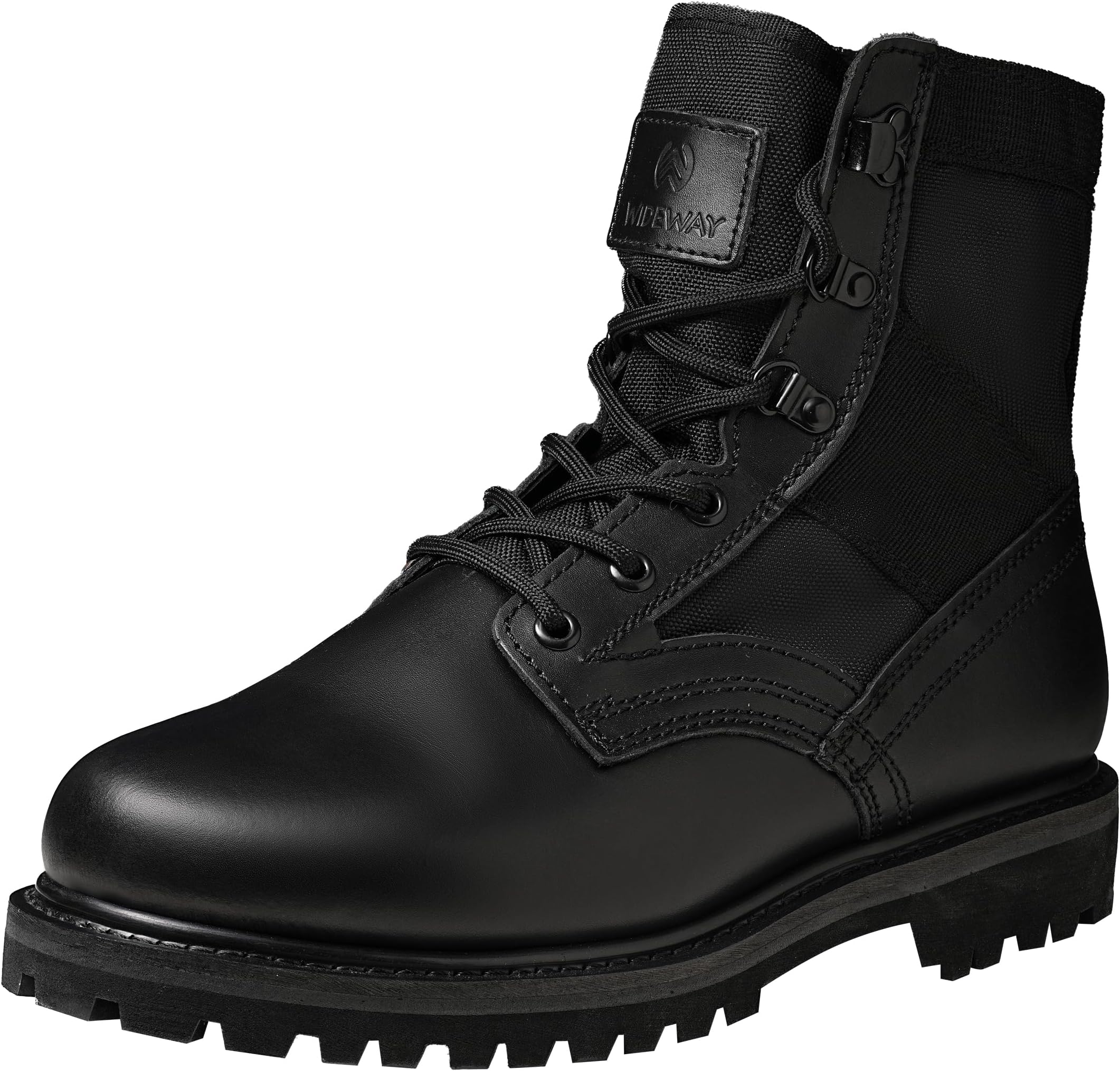 Combat Boots Men, 8" Lightweight Military Jungle Boots, Breathable Tactical Work Boot With Side Zip for Security, Patrol and Daily Wear（6-8inch）